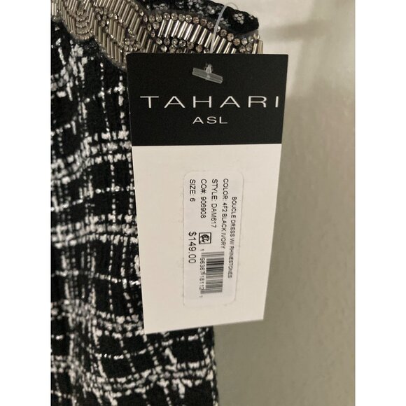 TAHARI ASL WOMENS RHINESTONE EMBELLISHED BLACK IVORY Varies NWT - Picture 3 of 10